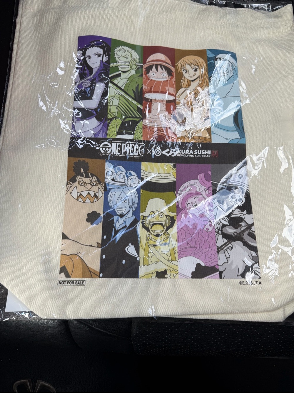 One Piece x Kura Sushi Anime Tote Bag Limited Promo BNWT